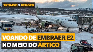 CHEGA DE SENTIR FRIO! Voando de Tromso para Bergen na Noruega no Embraer do Wideroe