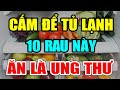 Cảnh Báo: Mùa Hè CẤM ĐỂ 10 Loại Rau Nay Trong TỦ LẠNH Kẻo Rước UNG THƯ, Có Ngày CHẾTT ĐỘT TỬ