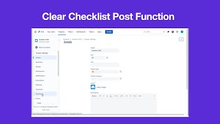 Checklist for Jira: Clear Checklist Post Function