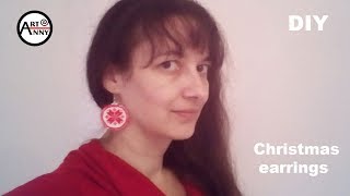 DIY Embroidered Christmas Earrings | DIY Вишиті Різдвяні сережки