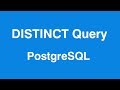 PostgreSQL DISTINCT Query in Table psql Shell