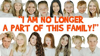 15 SIBLINGS?! I'M NO LONGER A PART OF THIS FAMILY! | Big Family Youtube Channel