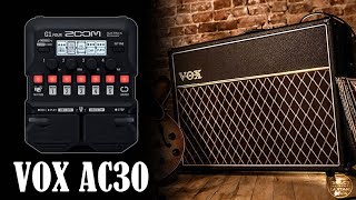 ZOOM G1 Four VOX AC30 Clean, Overdrive, Tremolo, Vibrato, Funk Groove Guitar, G1x Four