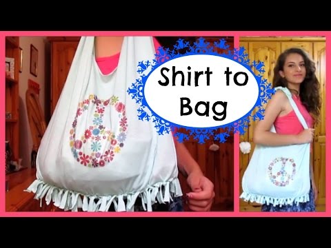 Shirt to Bag DIY | No sew Shirt to Bag DIY | No sew