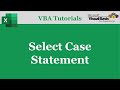 VBA Select Statement | VBA Select Case Statement | Excel VBA Tutorials | Part-12