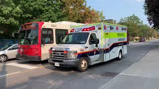 (Lots of horns) Ottawa paramedics responding with wail ,yelp \u0026 priority siren!