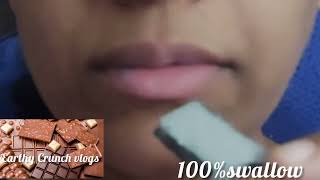 cubicles Bar crunch 😋 100%swallow white Black &Red sp Bar//Eating food asmr//Earthy crunch Bites