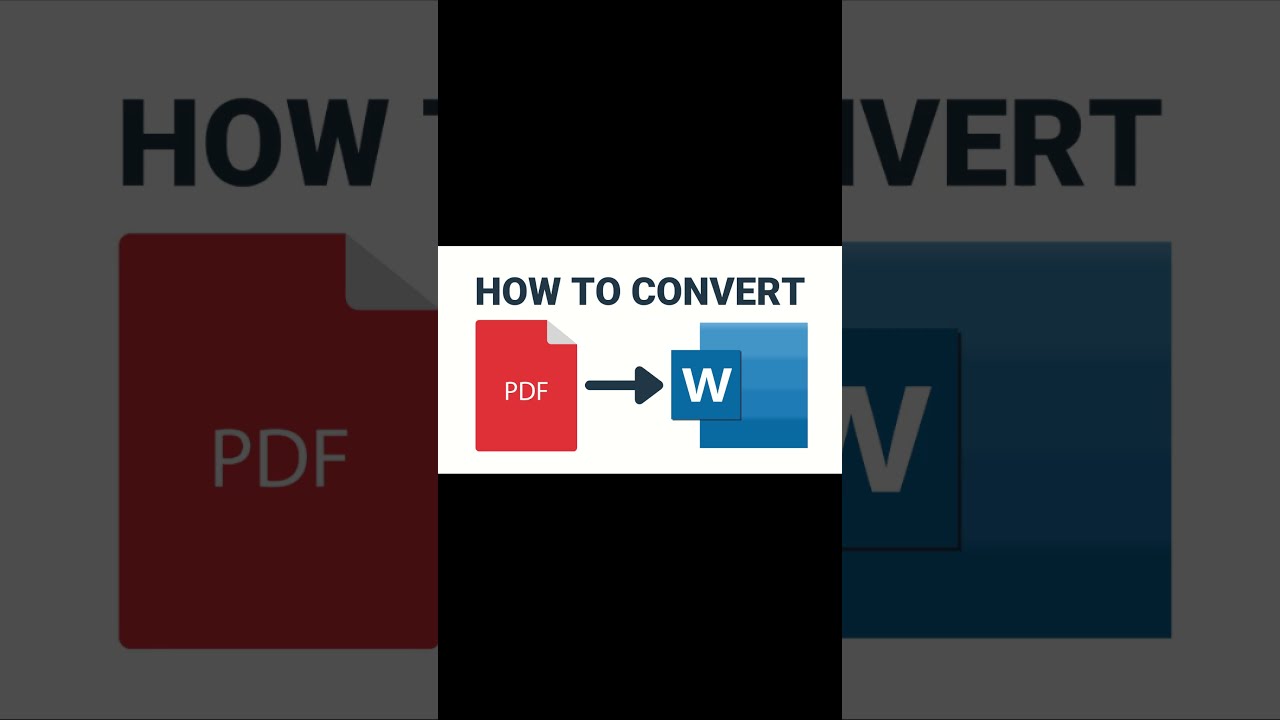 How to convert PDF to editable Word file #Shorts