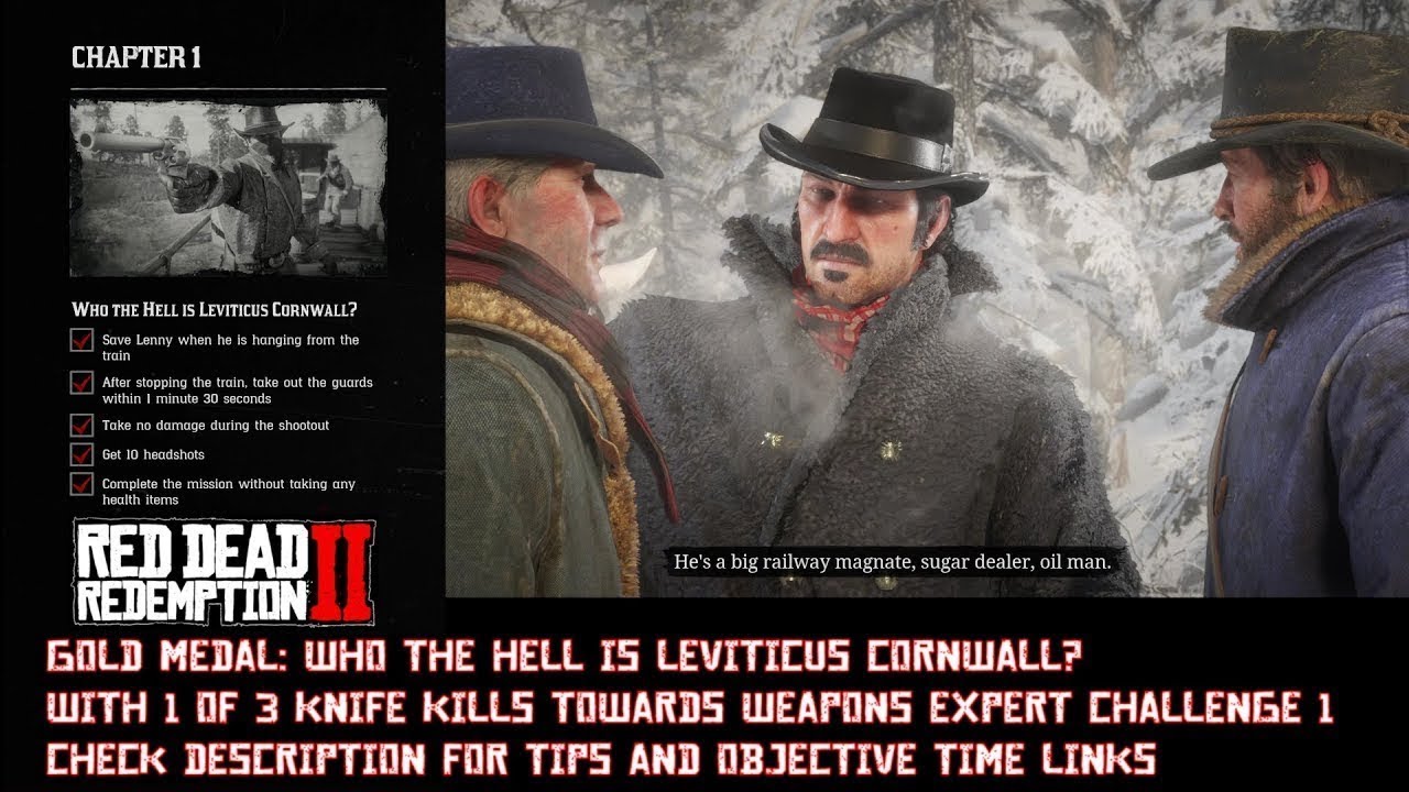 Red Dead Redemption 2 Who The Hell Is Leviticus Cornwall Gold Medal 5 ...