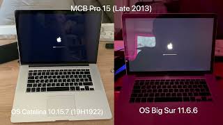 Catalina vs Big Sur startup system on old MacBook Pro