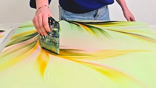 Oh My!💗 Catalyst Scrapes & Glowing Effects  / Fluid Acrylic Painting Tutorial