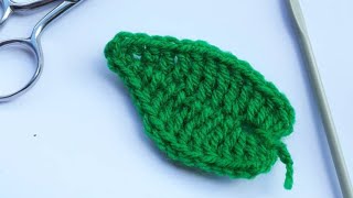 كروشيه ورقة شجر  crochet tree leaf