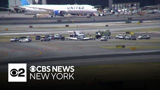 Small plane goes off runway at Newark Airport, FAA says