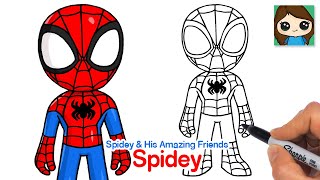 How to Draw Spiderman from Spidey and His Amazing Friends
