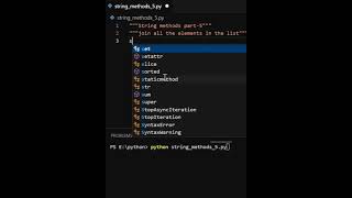 string methods part-5 #python #coding #shorts