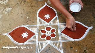 Margazhi Matham special kollam Easy rangoli sankaranthi muggulu//38