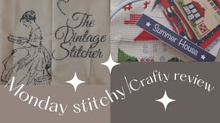 The Vintage Stitcher Flosstube Monday stitchy/Crafty weekend review