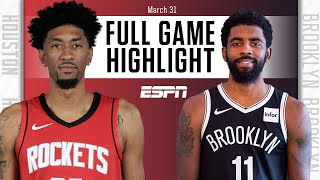 Houston Rockets vs Brooklyn Nets [FULL GAME HIGHLIGHTS] | NBA on ESPN
