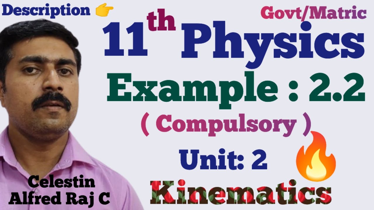 11 Physics|Example 2.2|Unit 2|Kinematics|sky Physics - YouTube