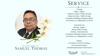 Samuel Thomas Wake Service LIVE