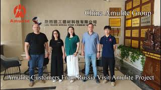 Welcome Russia customer to visit our fiber cement board factory