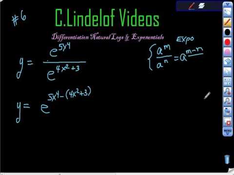 Differentiation LN and Exponential Fctns VI Differentiation LN and Exponential Fctns VI