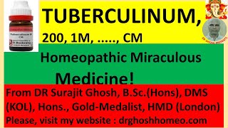 TUBERCULINUM, the Miraculous Homeopathic Medicine!