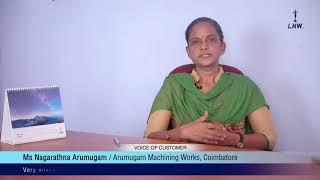 Voice of Customer | Ms Nagarathna Arumugam, CEO Arumugam Machining Works, Coimbatore