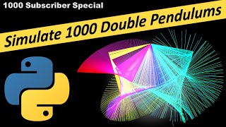Simulate 1000 Double Pendulums in Python! (Lagrangian Mechanics)