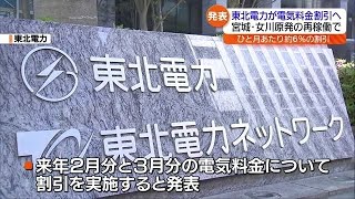 女川原子力発電所の再稼働に伴い東北電力が2025年2月3月分の電気料金割引へ