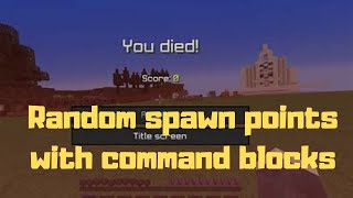 RANDOM SPAWN POINTS in MINECRAFT( No Mods) Minecraft bedrock command block tutorial