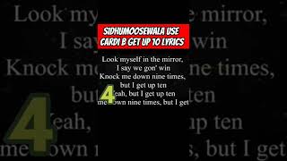 Sidhumoosewala Use Cardi B Get Up 10 Lyrics #shorts #sidhumoosewala #copiedsongs