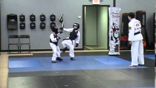 2014.12.13 Tae Kwon Do Belt Test - Caleb Sparring 2