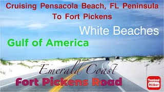 Driving Pensacola Beach, FL Peninsula to Fort Pickens #gulfofamerica #beach #emeraldcoast #florida