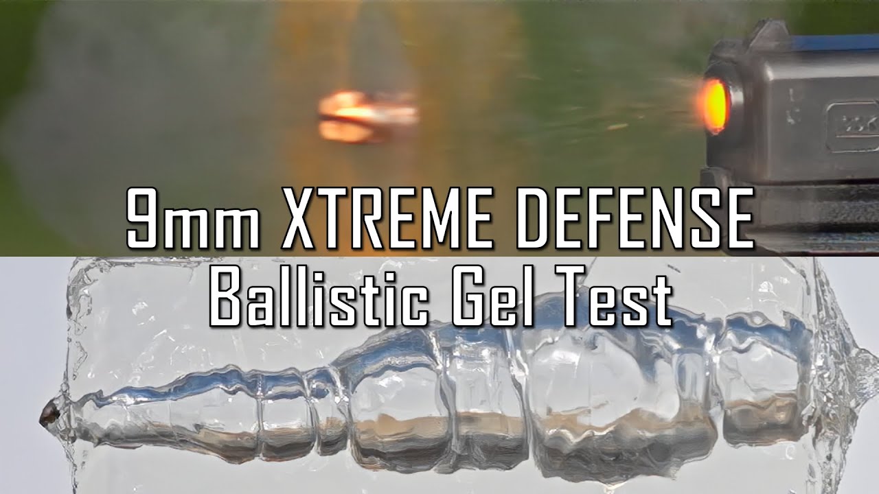 9mm XTREME DEFENSE Ballistic Gel Test! - Ballistic High-Speed - YouTube