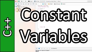 Constant Variables - C++ Programming Tutorial #35 (PC / Mac 2015)