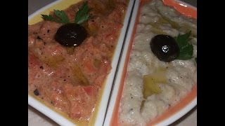 Baba ghanouge/ mtabbal/ purée d aubergine grillée. Spécialité du Moyen-Orient