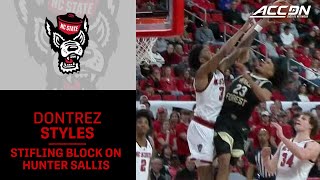 NC State's Dontrez Styles Stifles Wake's Hunter Sallis At The Rim