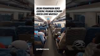 REKOMENDASI TRANSPORTASI JAKARTA | KURSI GERBONG PREMIUM ECONOMY WHOOSH #shortsfeed #kai #whoosh