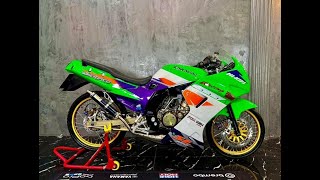 Kawasaki SERPICO เขียว SE98 ท่อเลส SJR หม้อน้ำมิเนียม คาร์บูแท้ติดรถ เสื้อทอง1855บิ้วใหม่