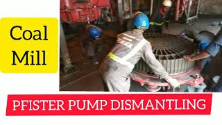 Coal mill Pfister Dismantling procedure #shorts #ytshorts #cementplantmaintenanceaincework #power