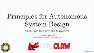 Principles for Autonomous System Design: OpenClaw Deep Dive