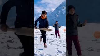 pakisatani player playing cricket in ice. #tourist #mountains#tourism#nature #youtube#youtubeshorts