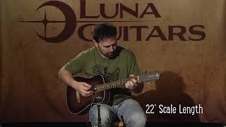 Luna Safari Art Vintage Travel Acoustic Guitar