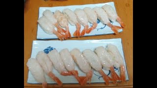 週末おやじめし【赤海老のにぎり】すし食いねぇ