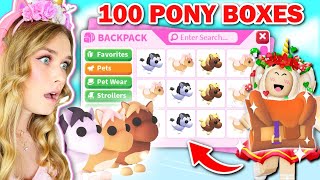 Opening 100 PONY BOXES In Adopt Me! (Roblox)