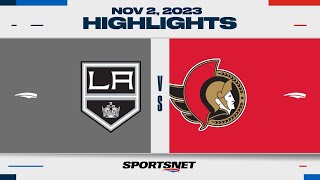 NHL Highlights | Kings vs. Senators - November 2, 2023