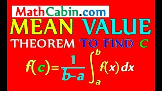 📓 Definite Integral Mean Value Theorem CONSTANT problem ! ! ! ! !