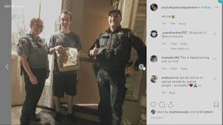 Vacaville Police officers complete food delivery after responding to car crash