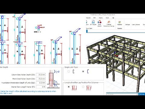 Column Design Details Settings In Protastructure Youtube